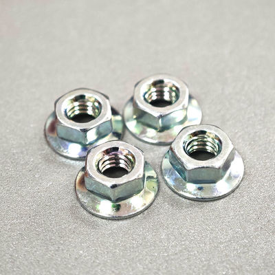 M16 Color Zinc Hexagon Flange Nut Passivated Finish for Heavy Industry