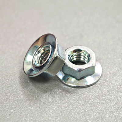 M16 Color Zinc Hexagon Flange Nut Passivated Finish for Heavy Industry