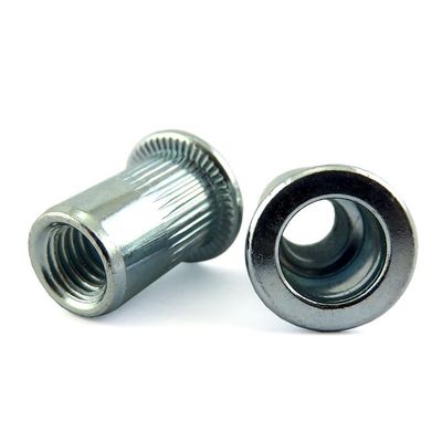 1/4"-20 Flat Head Threaded Insert Rivet Nut Grade 10.9 For Oil Automotive