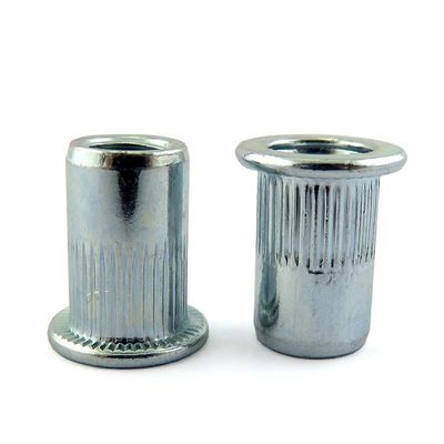 1/4"-20 Flat Head Threaded Insert Rivet Nut Grade 10.9 For Oil Automotive