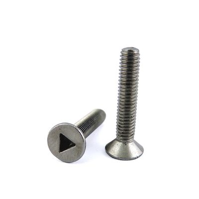M3 Flat Countersunk Head Triangle Drive Anti-theft Security Screw with ISO9001 2015