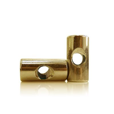 Imperial Measurement System M1-M16 Brass Hex Dowel Barrel Nuts for Furniture Assembly
