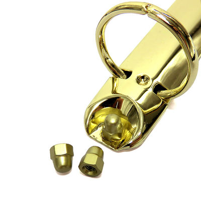 Custom Rose Gold Plating Hexagon Dome Cap Nut for Retail Industry and Chrome Plated Finish