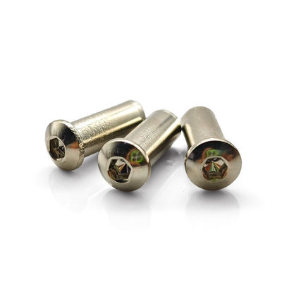 M2 Oval Head Semi Tubular Rivet Aluminium DIN For TM 8-32*6 Male Screw