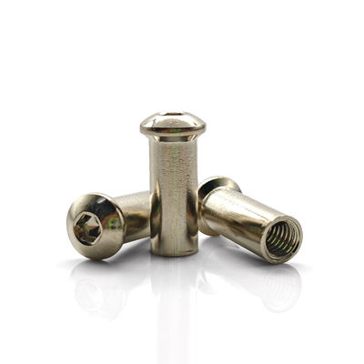 M2 Oval Head Semi Tubular Rivet Aluminium DIN For TM 8-32*6 Male Screw