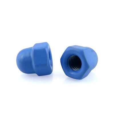 Custom Blue Color Decorative Cap Nut with Passivated Finish Grade 6.8/ 8.8/ 10.9/ 12.9