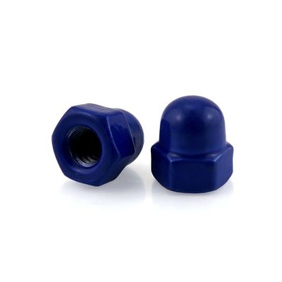 Grade 8.8 M6 Dark Blue Acorn Cap Nuts Customizable For Heavy Duty Equipment