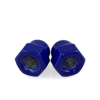 Grade 8.8 M6 Dark Blue Acorn Cap Nuts Customizable For Heavy Duty Equipment