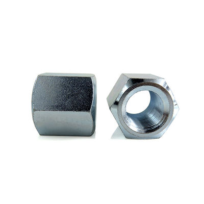 6334 Carbon Steel Long Hex Coupling Nuts Galvanized With Nickel Plated