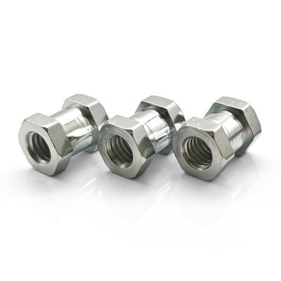 Injection Molded Carbon Steel Galvanized Hex Double Head Nuts for M1-M16