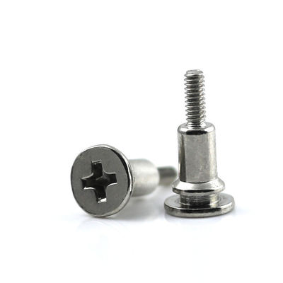 Metric Free Sample Precision Lathe Step Shoulder Screw with Nickel Plated Flat Head