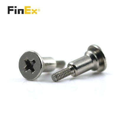 Metric Free Sample Precision Lathe Step Shoulder Screw with Nickel Plated Flat Head