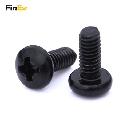 Flat Head Phillips Black Desktop PC Case Fan Screw With Cadmium Plated Finish