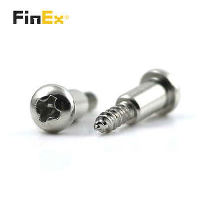 Metric Custom M3 Nickel Plated Cross Round Head Tapping Thread Step Shoulder Screw