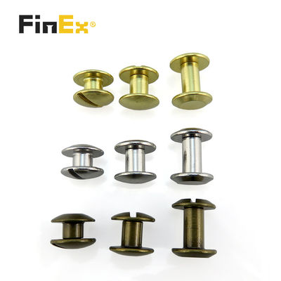 Solid Stainless Steel Aluminum Brass Chicago Screw Rivets for Bags