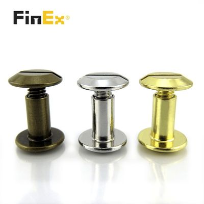 Solid Stainless Steel Aluminum Brass Chicago Screw Rivets for Bags