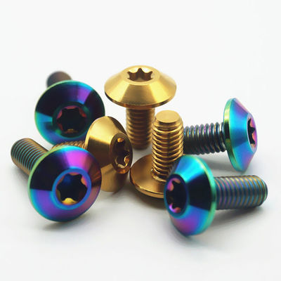 Custom Colorful Umbrella Head Torx Drive Titanium Alloy Motorcycle Screw with Sample