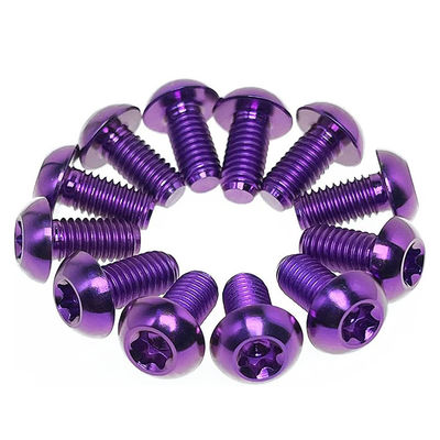 Custom Colorful Umbrella Head Torx Drive Titanium Alloy Motorcycle Screw with Sample