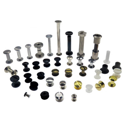 HEX Head Style Solid Brass Flat Head Chicago Screw Rivets for Leather Craft Versatile