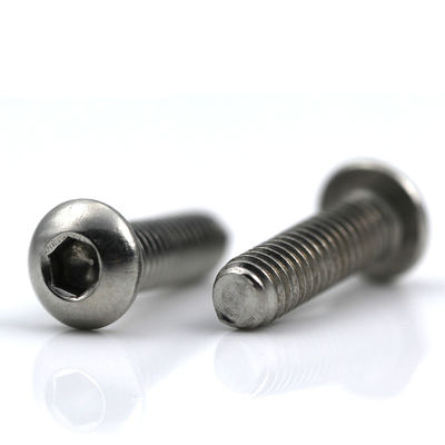 1mm-500mm ISO7380 Full Thread 18-8 Stainless Steel Bright Finish Button Head Socket Cap Screw RoHs Certified
