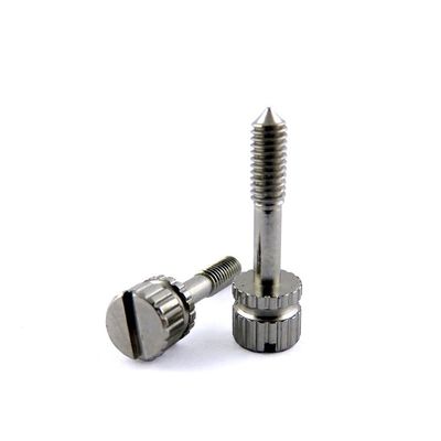 Custom Length M3 Stainless Steel Slotted Knurled Head Captive Thumb Screw