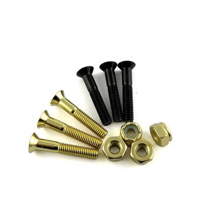 4.65mm Thread Diameter Custom Color Non Standard Flat Head Hex Socket Screw for Skateboard