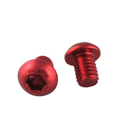 RoHs Certified Red Anodized Aluminum Button Head Hexagon Socket Cap Screw and Durable
