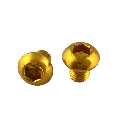 RoHs Certified Red Anodized Aluminum Button Head Hexagon Socket Cap Screw and Durable