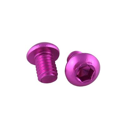 RoHs Certified Red Anodized Aluminum Button Head Hexagon Socket Cap Screw and Durable