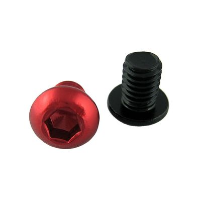 Steel OEM Custom 4-40 Red Black Colored Anodized Screws with ISO9001 2015 Certificate
