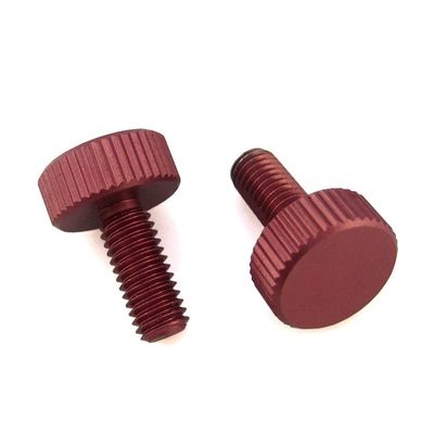 Connection Function Non-standard Aluminium Thumb Screw Knurled 1/4-20 with Shoulder