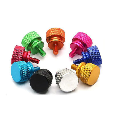 Connection Function Non-standard Aluminium Thumb Screw Knurled 1/4-20 with Shoulder