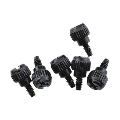 6-32 Black Zinc Custom Metal Thumb Screws for Fastening and Decoration in Computer Cases