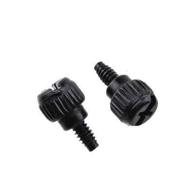 6-32 Black Zinc Custom Metal Thumb Screws for Fastening and Decoration in Computer Cases