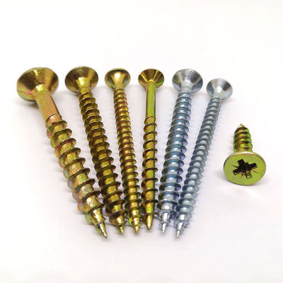 Wood Construction Zinc Plated Silver Steel Chipboard Screw Furniture Self Tapping