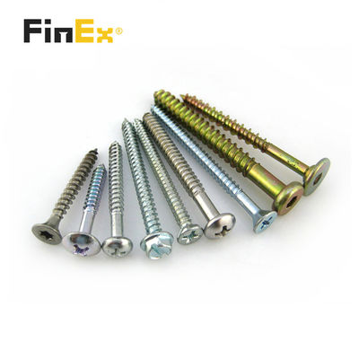 Wood Construction Zinc Plated Silver Steel Chipboard Screw Furniture Self Tapping