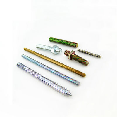 Carbon Steel Double Sided Threaded Rod Fastener For Wood Furniture