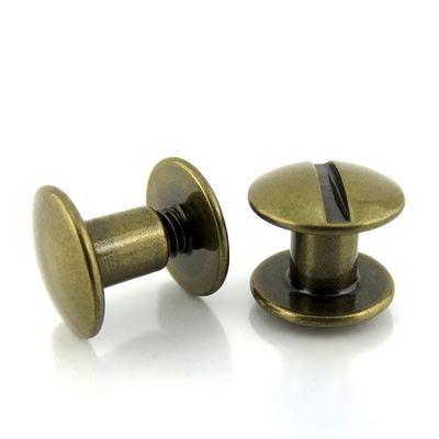 Male TM 8-32*6 M4 Plastic Chicago Screw Rivets Antique Bronze For Market