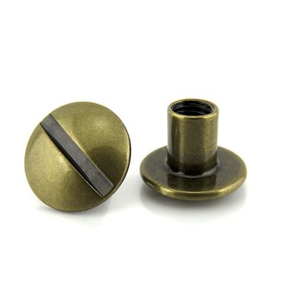 Male TM 8-32*6 M4 Plastic Chicago Screw Rivets Antique Bronze For Market