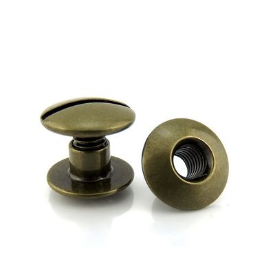 Male TM 8-32*6 M4 Plastic Chicago Screw Rivets Antique Bronze For Market