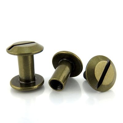 Slot Drive Sex Bolt Round Head Screw Fastener Male Female For Mechanical Dimensions