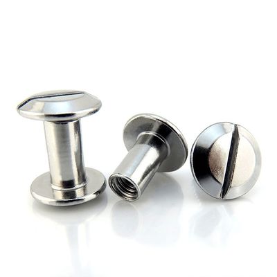 Customizable Slotted Brass Chicago Screw Metric Measurement For Belt Buckle