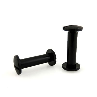 Black White Plastic Book Binding Chicago Screw with Customized Connection Function