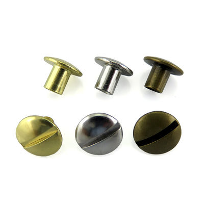 Custom Metal Stainless Steel Brass Titanium Binding Screw for Leather RoHs Certified