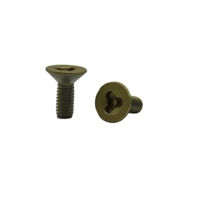 M4*11 Golden Paint Triangle Security Screw With Truss Head And RoHs Certificate