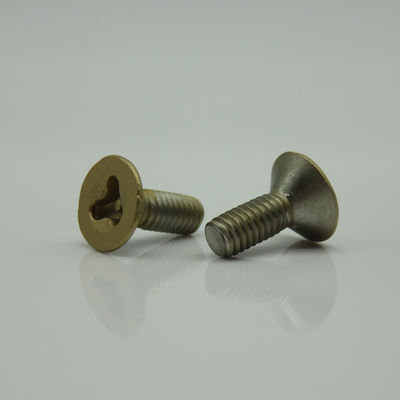 M4*11 Golden Paint Triangle Security Screw With Truss Head And RoHs Certificate