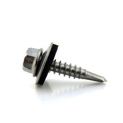 Metal Galvanized Hexagonal Hex Self Drilling Screw with Rubber Washer Length 1mm-500mm