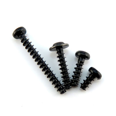 ISO9001 2015 Certified Black Zinc Plated M3 PT Screw for Plastic Parts and Components