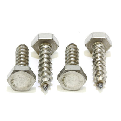 SS316 M12 Stainless Steel Hex Head Coach Screw With Self tapping Thread