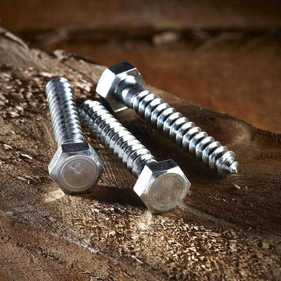 SS316 M12 Stainless Steel Hex Head Coach Screw With Self tapping Thread